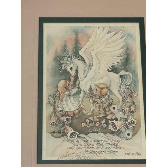 Jody Bergsma Signed Litho "For All The Wonderful Things you've Done"Framed 1989 - Picture 2 of 7